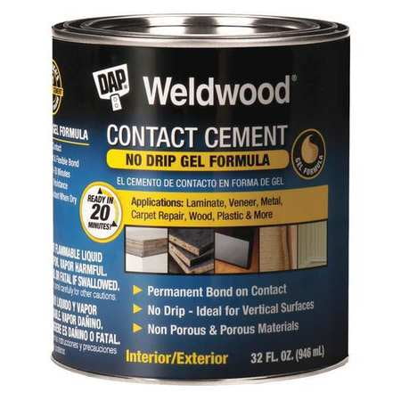 Contact Cement - Dap 25312 1-Quart Weldwood Contact Cement Gel