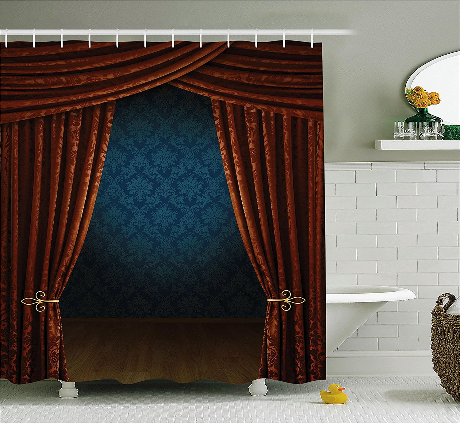 Victorian Decor Shower Curtain Set By , Grand Opening Showroom With