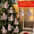thumbnail image 2 of Personalized Snowman Christmas Ornament with Alphabet Letter A Festive Holiday Decoration for Tree Gift Keepsake, 2 of 6
