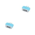 thumbnail image 4 of Adaptador de pared USB Cateissary 3 puertos europeo/estadounidense Azul 2piezas, 4 of 6