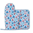 thumbnail image 2 of Sikiie Sailboats On A Waves Oven Mitts and Pot Holders Set, Kitchen Oven Glove High Heat Resistant with Non-Slip Silicone Surface for Cooking, 2 of 7