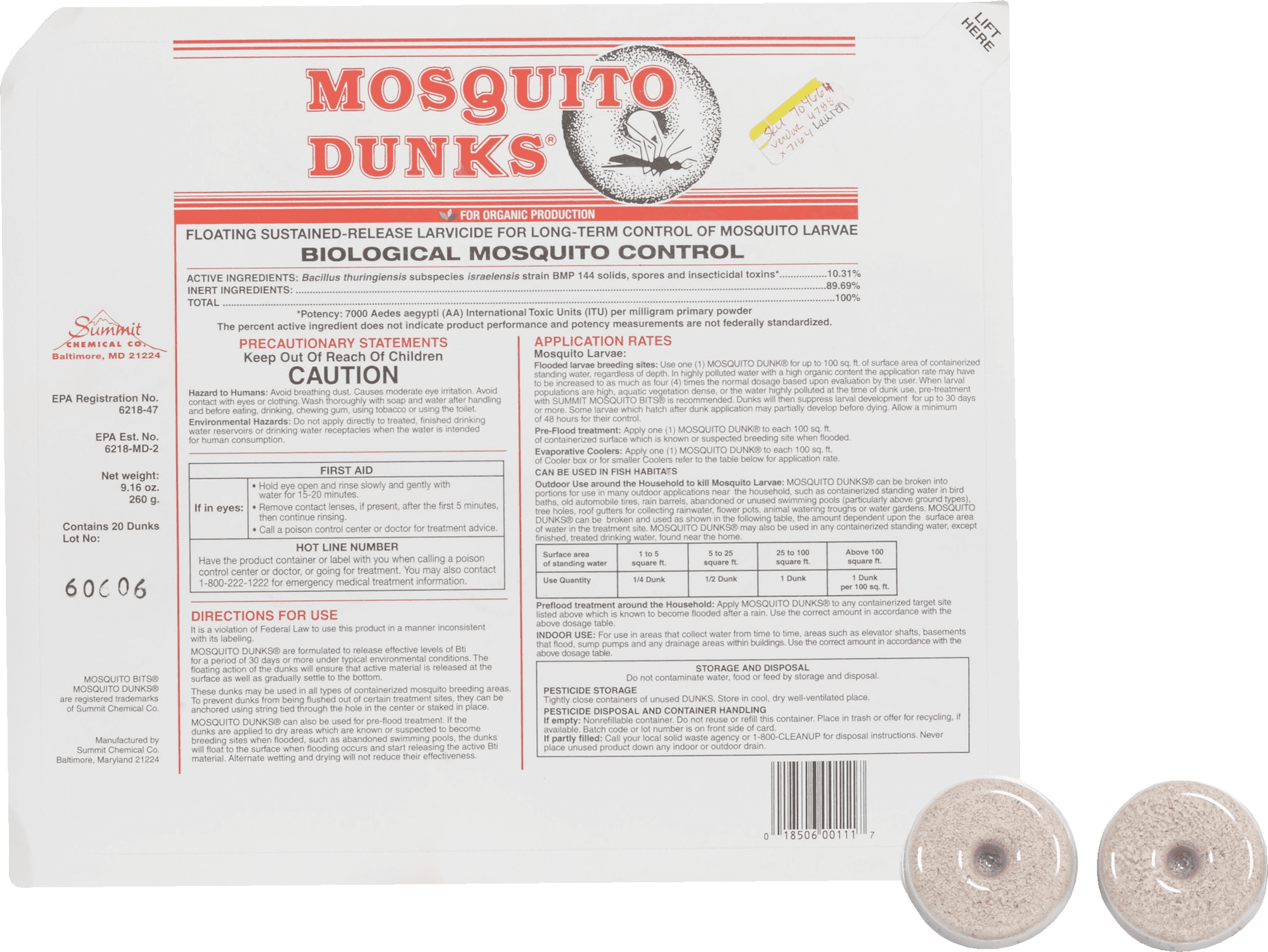 Mosquito Bits Mosquito Killer - Pack of 4 — Residential Use, Standard Application