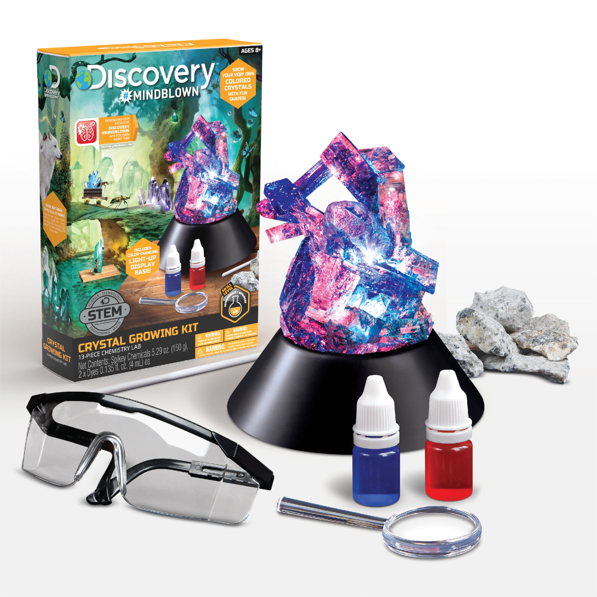 World Of Science Crystal Growing Kit Grow Your Own 4 Colourful Crystals Learn 8+ 