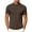 *Brown, variant on VBVC Men's Mock Neck Short Sleeve T Shirt , Casual Soft Stretchy Basic Tee For Men,Beige,S-2XL