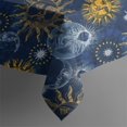 thumbnail image 5 of Blue Sun Moon Star Pattern Square Tablecloth,Waterproof Square Table Cover,Wipeable Spillproof Washable Table Cover for Home Kitchen Party Decor 60"x60"(152x152cm), 5 of 6