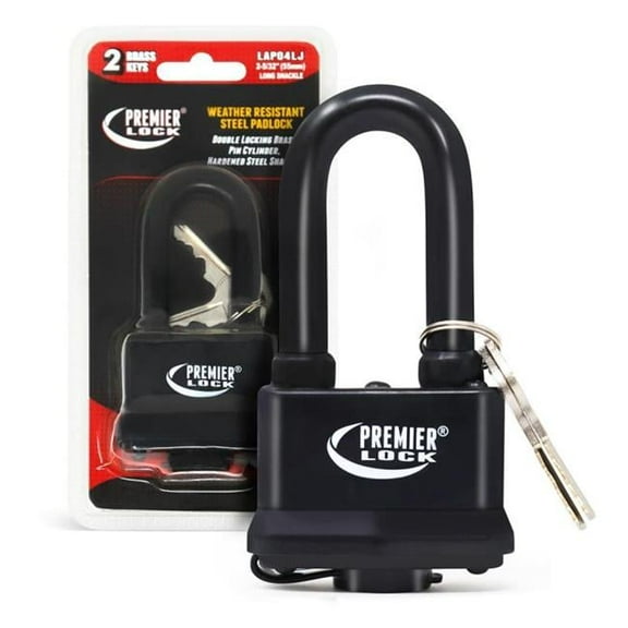 Premier Lock 2" Fully Black Jacketed Laminated Padlock