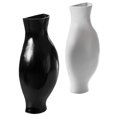 thumbnail image 4 of Tall Narrow Vase, Sleek Split Vase, Modern Floor Vase, Decorative Gift, Vase for Interior Design, 24.5 Inch Vase for Wedding Dinner Table Party Living Room Office Bedroom, Set of Black and white, 4 of 6