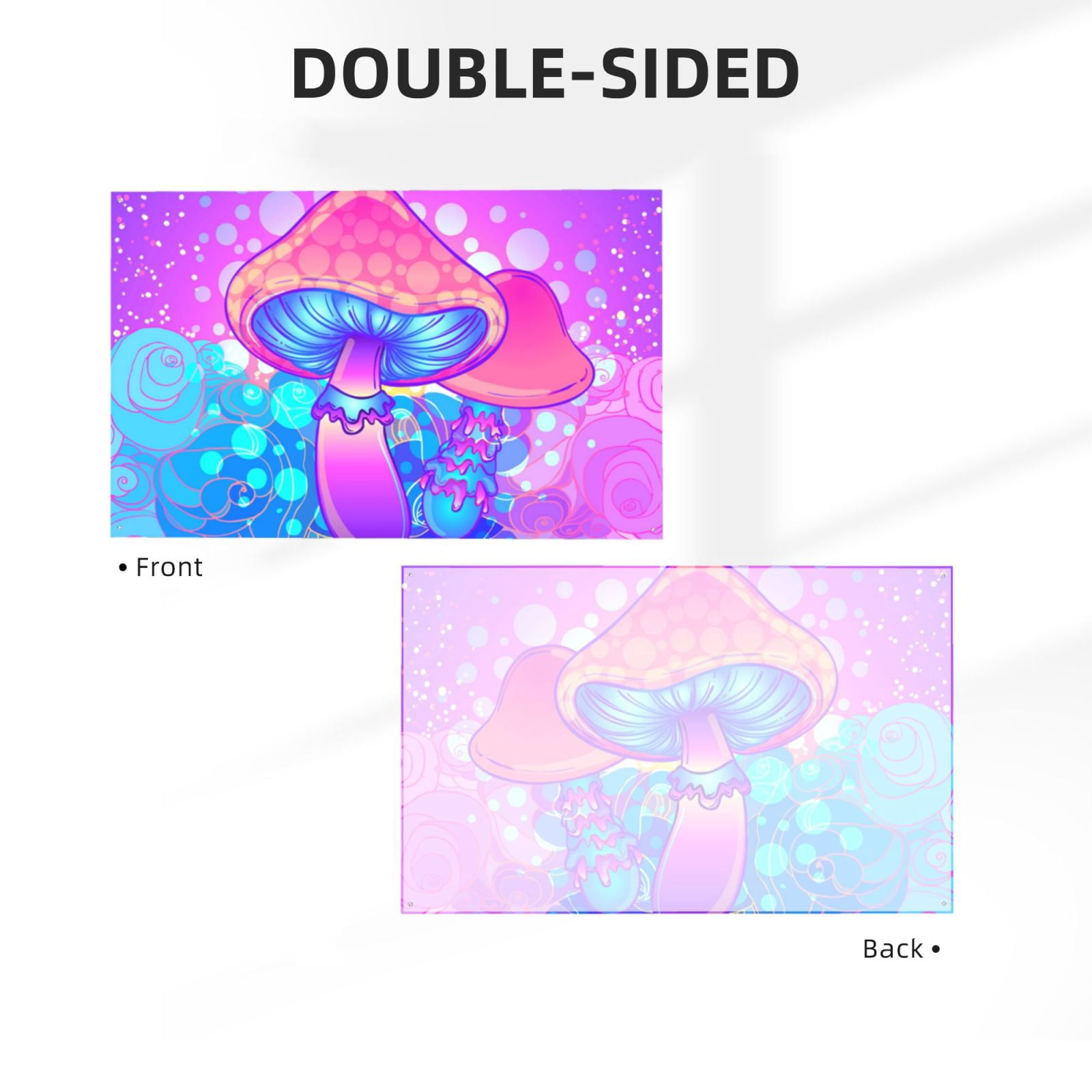 Magic Mushroom Geometry Psychedelic Four Hole Decorated Banner Flag for Garden Yard Home Decoration Indoor Outdoor 4x6 Ft