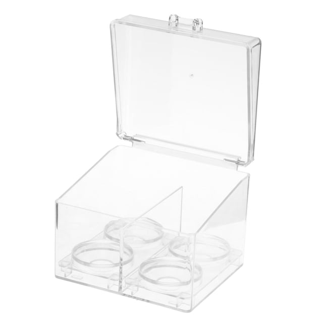 Caja de almacenamiento de belleza Zulema organizador a prueba de polvo 4 agujeros de huevo 2 rejillas
