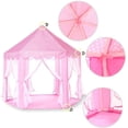 thumbnail image 3 of Tienda de campaña para niños, tienda de campaña con castillo de princesa, casa de juegos interior para niños, casa de juegos grande para niñas con luces LED de colores, 3 of 7