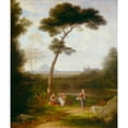 thumbnail image 3 of Washington Allston 15x17 Black Modern Framed Museum Art Print Titled - Italian Landscape (Between 1828 and 1830), 3 of 5