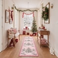thumbnail image 6 of KUETH 5'x7' Christmas Machine Washable Area Rug, Non-Slip Rugs for Living Room, Bedroom and Dining Area, Pink, 6 of 8