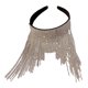 thumbnail image 1 of EeaseMX Banda para el cabello con brillantes diamantes de imitación, elegante decoración para la cabeza con borlas., 1 of 7