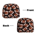 thumbnail image 6 of Kdxio Brown Football On Black Pattern Print 2 Piece Car Head Rest Covers Set Auto Front/Rear Seats Headrest Cover Universal Fit Most Cars,Sedan, SUV, 6 of 9