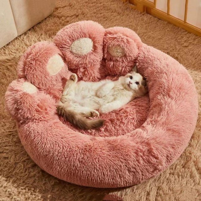 ERHUES Sofá De La Pata Del Oso Para Mascotas , Forma Cálidos Sofás Para Perros , Multifunción De Felpa Lindo Cómodo Cesta Cama Cachorro