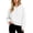 White, variant on Women's Casual Hoodie Long Sleeve Sweatshirt Aesthetic Drop Shoulder Drawstring Pullover Solid Tops Daily Outfit Match.
