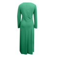 thumbnail image 6 of IROINNID Maxi Dress for Women Fall Winter Casual Loose Solid Color Long Sleeve V-Neck Long Dress,Green, 6 of 6