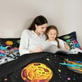 thumbnail image 6 of jejeloiu Colorful Astronaut Theme Queen Comforter Set,Hippie Alien Bedding Sets,Cartoon Astronau Bedding Comforter Set For Boys Kids,Breathable Home Decor Reversible,3 Pieces, 6 of 10