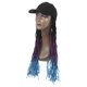 thumbnail image 1 of Unique Bargains Gorra de bÃ©isbol con extensiones de cabello Peluca trenzada Peinado Sombrero de peluca ajustable para mujer Negro PÃºrpura Azul Unique Bargains pelucas de reemplazo de cabello, 1 of 8