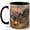 Black, variant on Garden Lantern Coffee Mug, Watercolor Evening Floral Path with Candle Light, 11 oz Ceramic Cup