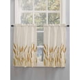 thumbnail image 3 of Kitchen Curtains 54 Inches length, Fall Wheat Window Treatment Curtain Drapes, Autum Botanical Rustic Yellow Orange Thermal Insulated Drapes for Basement Hotel RV, 42"x54", 2 Panels, 3 of 7