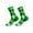 T4-Green, variant on Green Socks for St Patricks Day Unisex Knit Short Soft Comfortable Festival Print Summer Sock Green