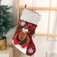 thumbnail image 1 of Ganfancp Christmas Stocking Santa Snowman Reindeer Xmas Character Christmas Decorations And Party Accessory Rebajas Hoy Liquidación 1X Media de Navidad, 1 of 6