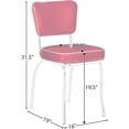 thumbnail image 5 of Richardson Seating Diner Chair with 2" Box Seat-Color:Zodiac Burgundy, 5 of 7