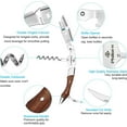 thumbnail image 4 of Generic Wine Opener-Professional Corkscrew Wine Opener with Foil Cutter & Cap Remover, Manual Wine Key for Servers, Bartenders, Waiters & Home Use, Rosewood Handle Wine Bottle Opener, 4 of 6
