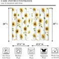 thumbnail image 4 of Rustic Yellow Sunflower Kitchen Curtains Farmhouse Flower Small Window Treatment Floral Autumn Cafe Short Window Curtains for Bathroom Dining Room Summer Tier Treatment Drapes 27.5x39 inch, 4 of 6