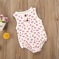 thumbnail image 6 of Newborn Baby Boy Girl Summer Cotton Linen Sleevelss Cactus Rompers Jumpsuit Outfits, 6 of 6