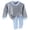 Blue, variant on Faraee Toddler Baby 2 Piece Outfit Set Plaid Long Sleeve Crew Neck Top Solid Color Long Pants Soft Knit Loungewear for Boys Girls 6‑12 Months to 6‑7 Years