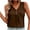 Brown, variant on RKZDSR 2023 New Women Summer Plus Size Blouses Button V-Neck Sleeveless Casual Tops Ice Silk Solid Color Ladies Loose Vest Shirt Blue L