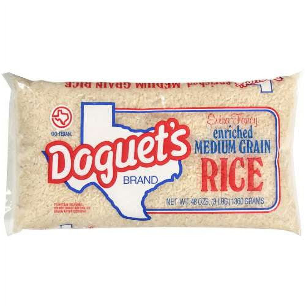 (2 pack) Doguet's Extra Fancy Enriched Medium Grain Rice, 48 oz