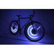 Spin Brightz LED Bicycle Spoke Tube Lights, Weather-Resistant, for 1 Wheel, Blue