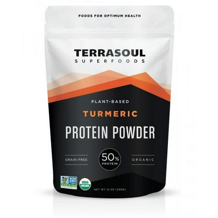 Terrasoul Superfoods Organic Turmeric Protein Powder, 12.0 Oz