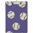 thumbnail image 2 of 12.5"x9" Baseball Pattern Clipboards, Standard A4 Letter Size Nursing Clipboard with Low Profile Metal Clip Decorative Clip Board for Office Supplies,Gold, 2 of 7