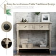 thumbnail image 5 of 35.43 inch Wood Console Table with Two Drawers and Bottom Shelf for Living Room, Entryway/Hallway (Antique Gray), 5 of 7