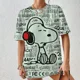 thumbnail image 4 of 2024 Camiseta de Snoopy para madre e hija, diseño de cuello redondo para mujer y niña, top de verano de manga corta con escote sexy y estampado de dibujos animados, 4 of 4