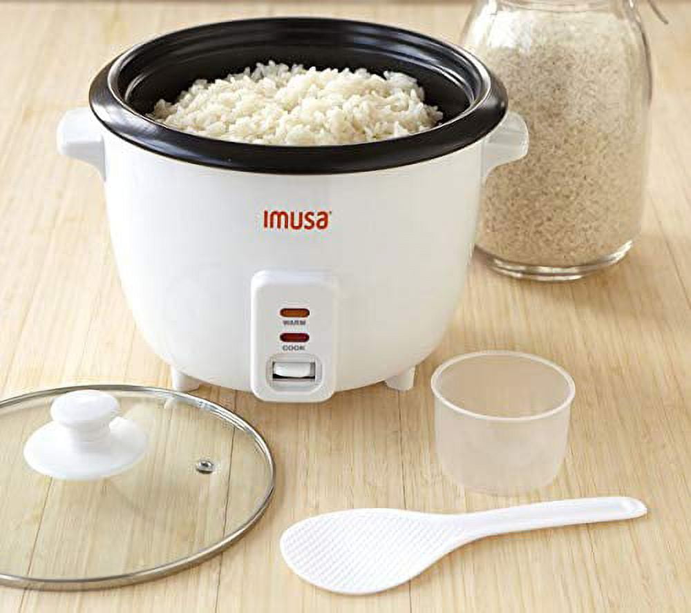 IMUSA IMUSA Electric Stainless Steel PTFE Nonstick Deluxe Rice Cooker 10  Cup 700 Watts - IMUSA