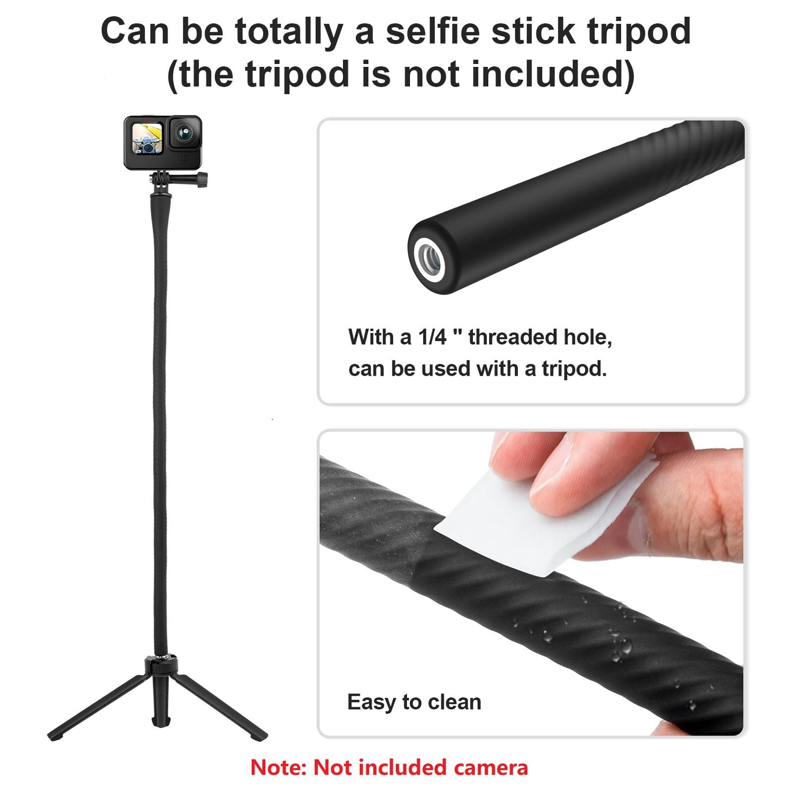 NATEFEMIN Flexible for Insta360 Mount Phone Clip Versatile Octopus Tripod Bendable Wrap Anywhere Travel Vlog Car Trips Fitness Shots