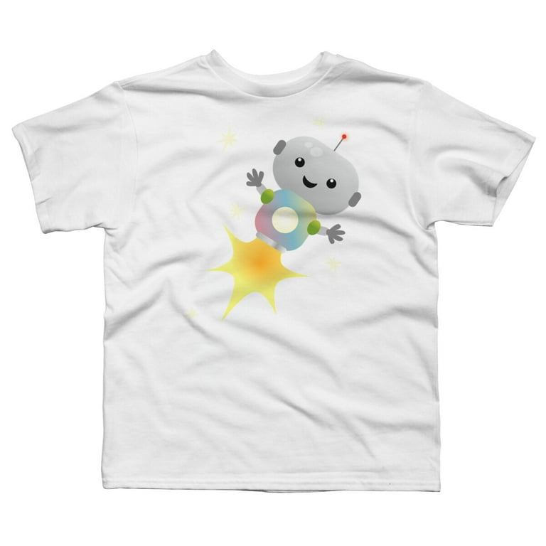 Boys Short Sleeve Robot Graphic Tee