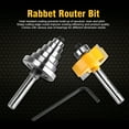 thumbnail image 1 of Rabbet Router Bit Set Durable Woodworking Tool for Precise Wood Edge Finishing, 1 of 7