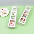 thumbnail image 2 of Cupcake Biscuits Package Box Party Single Use Portable Transparent Cakes Dessert Pastry Packing Case Home Bakery Kitchen 1-row Pink White, 2 of 9