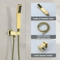 thumbnail image 2 of CASAINC 1-Spray Patterns with 2.5 16 in. Ceiling Mount Dual Shower Heads in Brushed Gold, 2 of 9