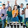thumbnail image 3 of JJEAN-120 Pcs Black Plastic Cups Halloween plastic Disposable cups 12 oz black Party Cups for drinking Tastings served Snacks Barbecues Picnics, 3 of 4