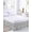 White, variant on Vintage Map Bed Skirt Queen Size 16 Inch Drop, Watercolor Navigation Boat White Line Adjustable Elastic Dust Ruffles Bedskirt for Queen Bed Wrap Around Pleated Mattress Frame Cover