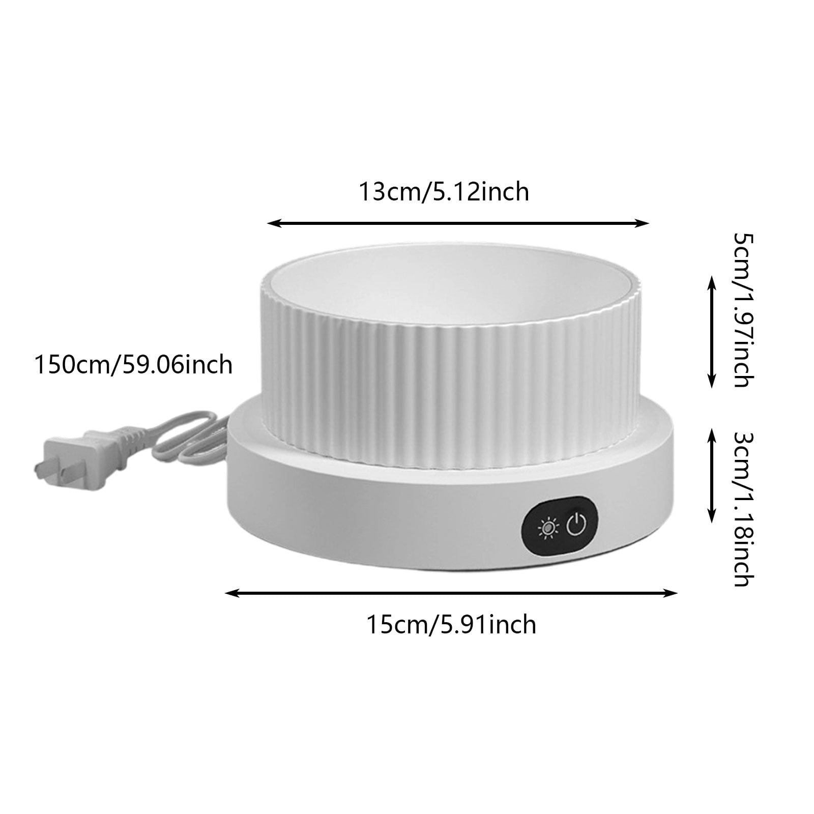 Thermostatic Heated Pet Bowl, Ceramic Anti-Freeze Water Dish for Dogs Cats Outdoor Winter Use, Automatic Warming with Anti- Base
