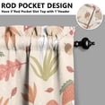 thumbnail image 3 of Mushroom (7) Kitchen Curtains - Vintage Tier Curtains for Bathroom Living RV Rod Pocket Window Drapes 36 Inch 2 Panels Set 27.5"x39" Window Treatment Tiers, 3 of 4