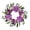 Purple, variant on Eolstice Artificial Floral Wreath, 19.6In Spring Summer Wreath Handmade Decorative Door Wreath, Farmhouse Greenery Wreath For Front Door Wall Wedding Home Decor,White